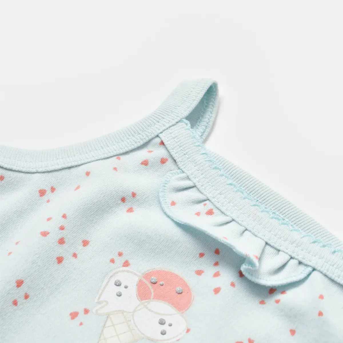 Bibaby Organik Atlet Body Süprem Pretty Ears Bunny Mint