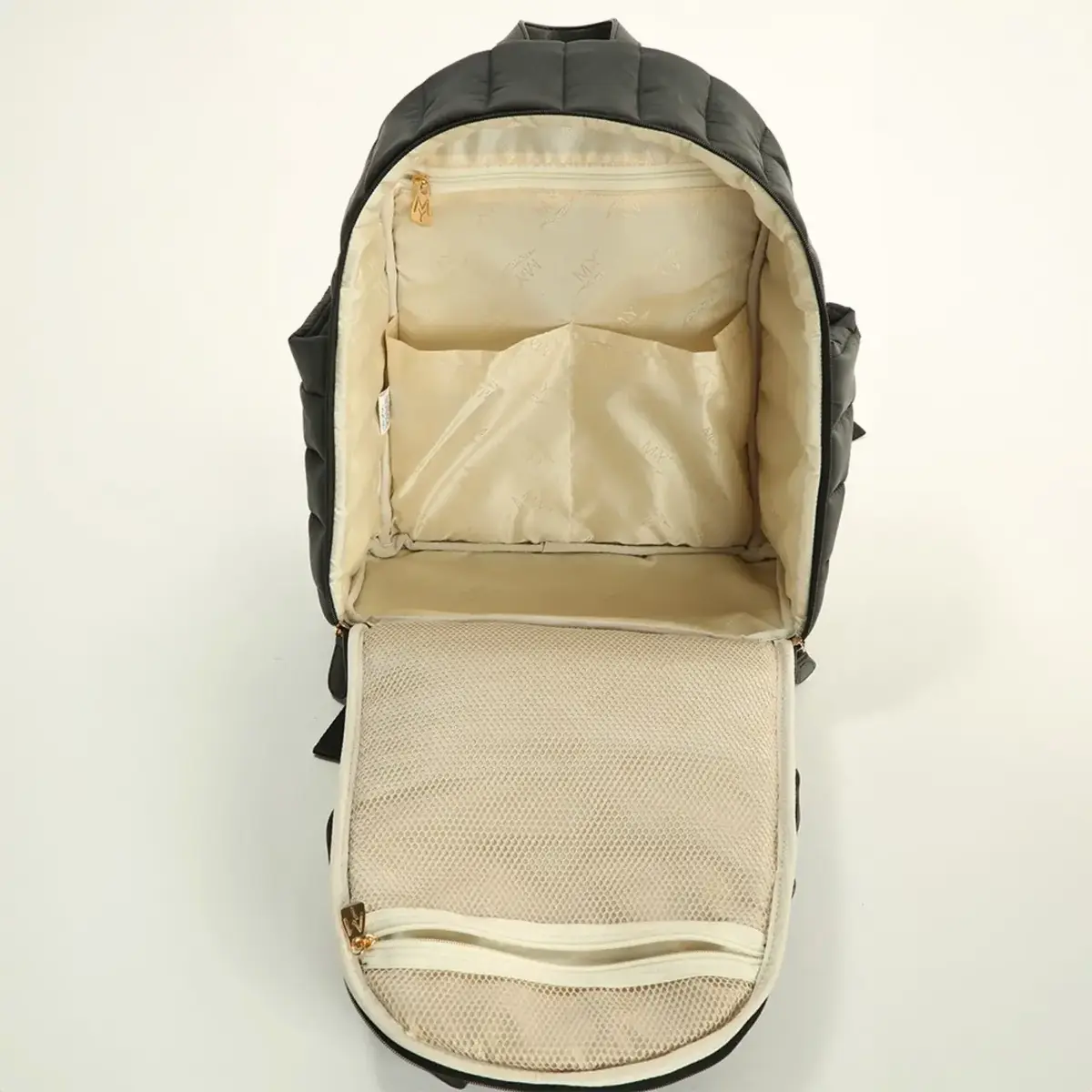 M&Y Collection Puff Deri Sırt Çantası Siyah / Black