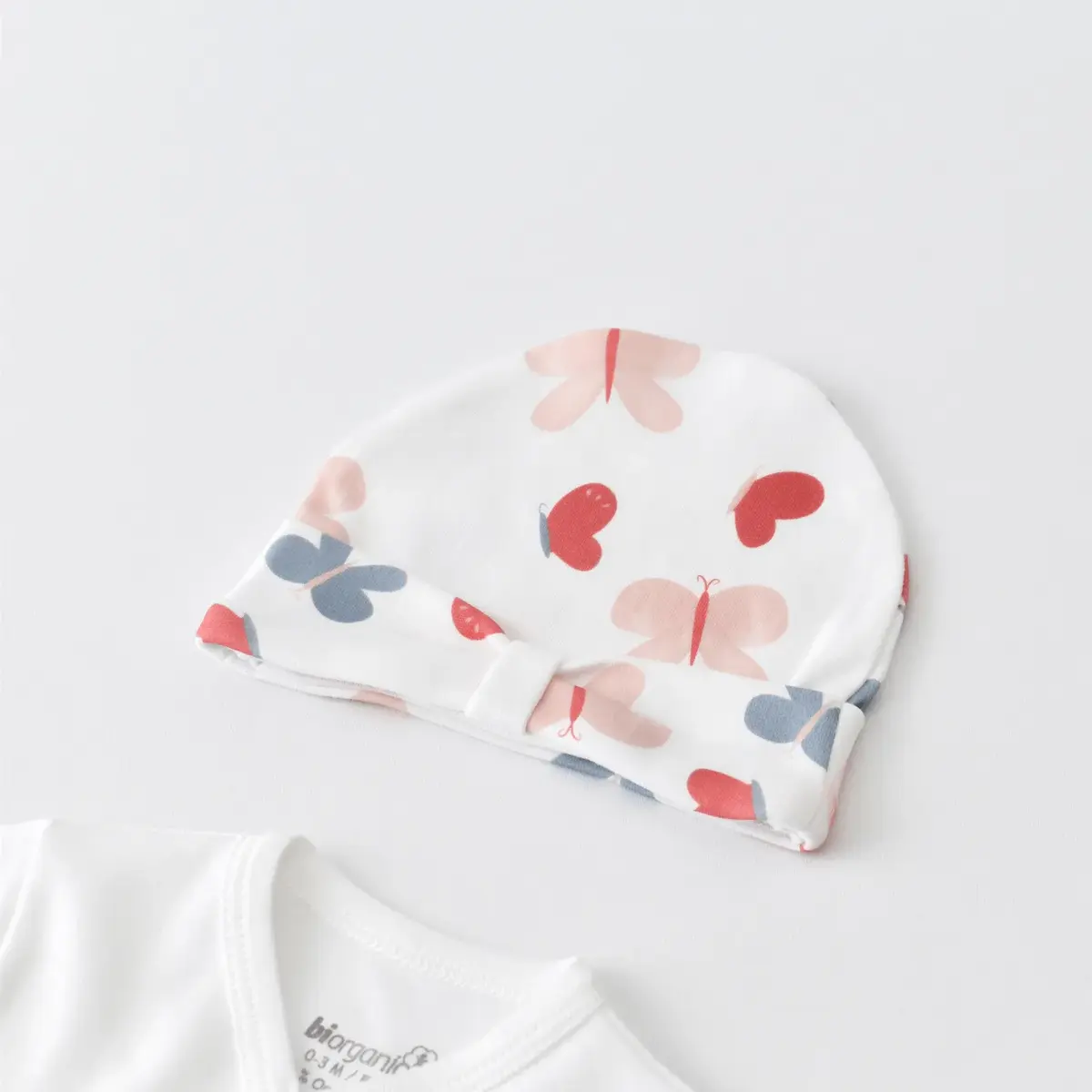 Bibaby Organik Zıbın Takımı 3lü Wild Flowers Spring Blue