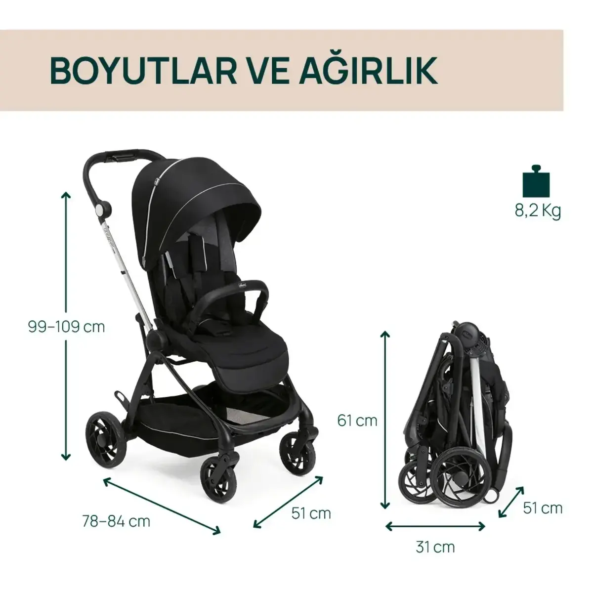 Chicco One4Ever Lounge Travel Sistem Bebek Arabası Black Beauty