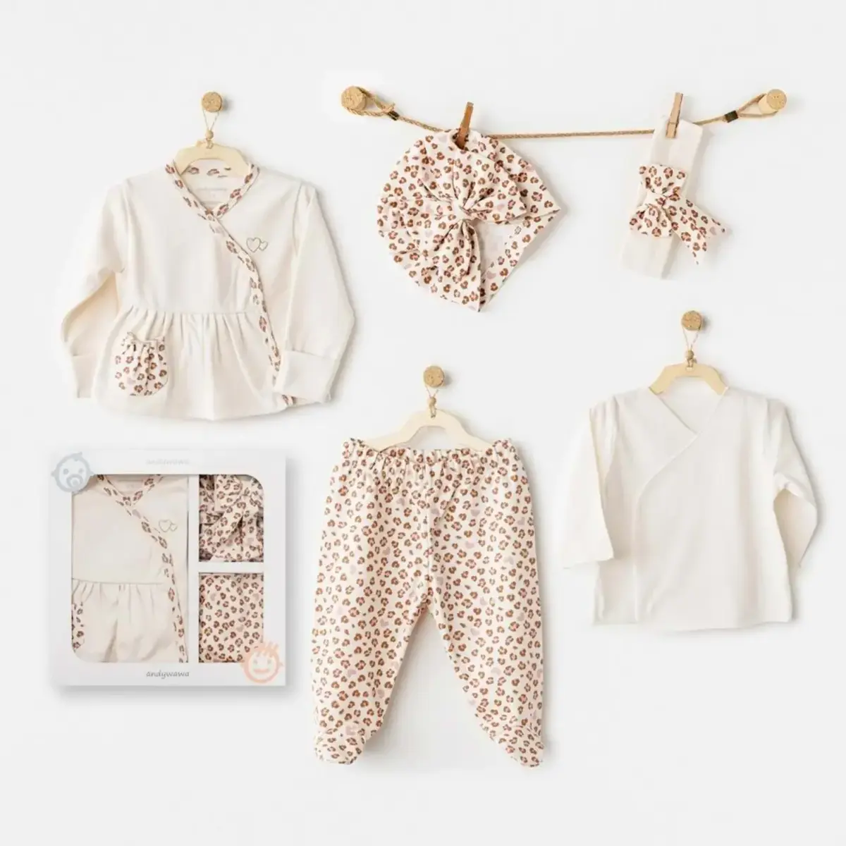 Andy Wawa Hastane Çıkışı 5li Little Leopard Ekru