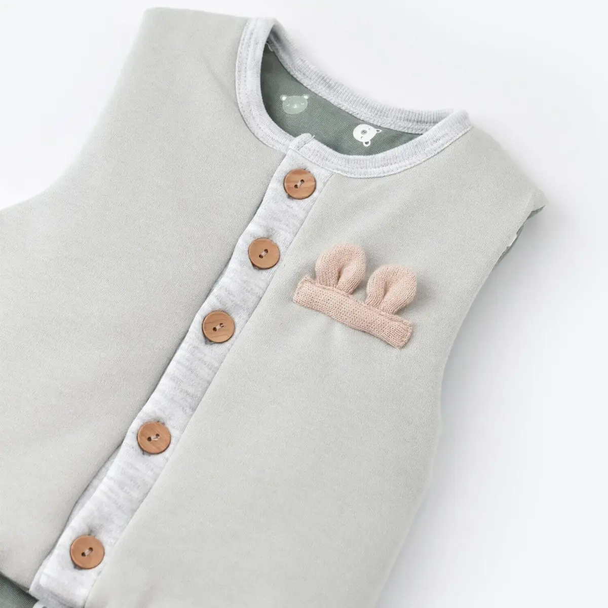 Bibaby Organik Yelek Hug Me Bear Yeşil