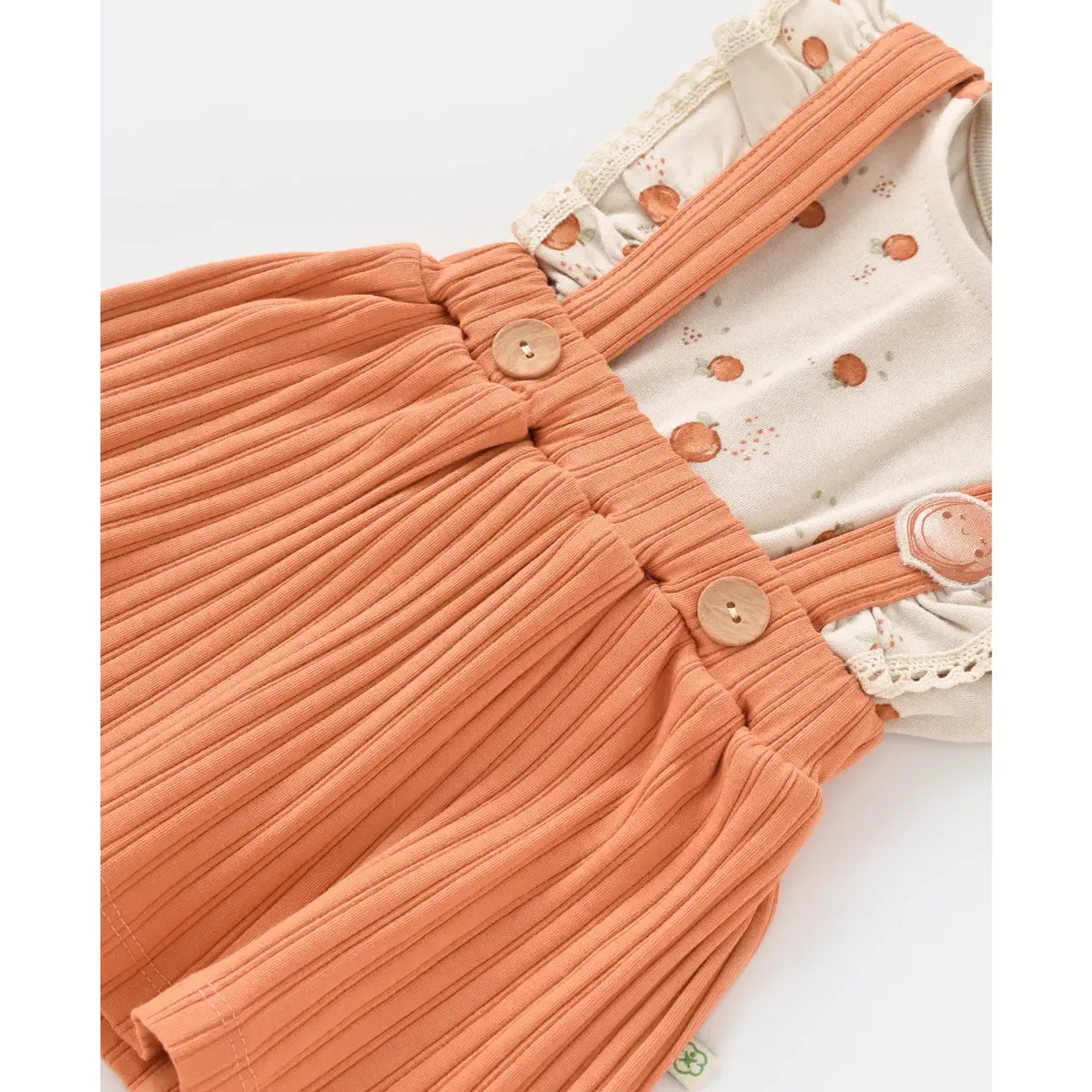 Bibaby Organik Elbise Summer Fruit Light Cream - Caramel