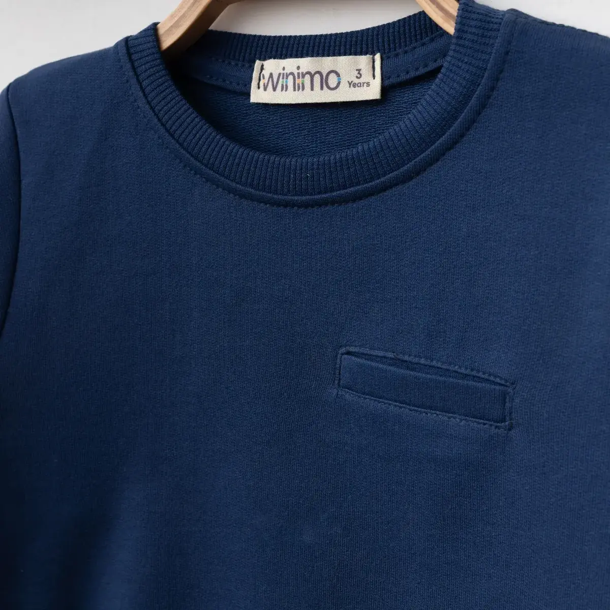 Winimo Sweatshirt Parçalı Basic Lacivert