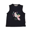 Mini Damla T-Shirt Kolsuz Tropikal Lacivert