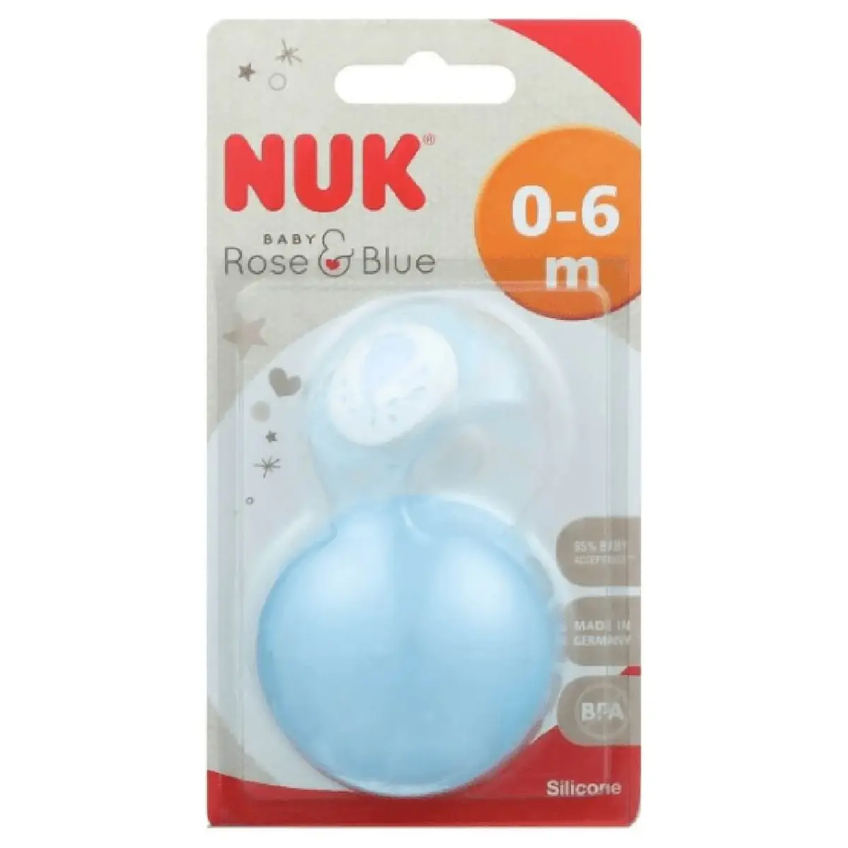 Nuk Baby Blue Saklama Kutulu Silikon Uyku Emziği 0+ Ay