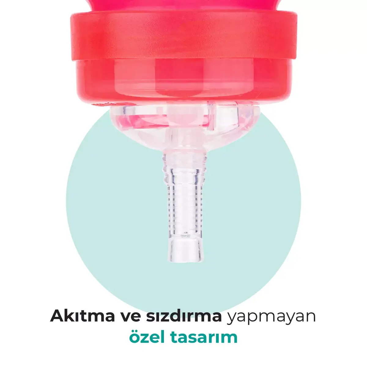 Mamajoo Akıtmaz Pipetli Bardak 270 ml Pembe