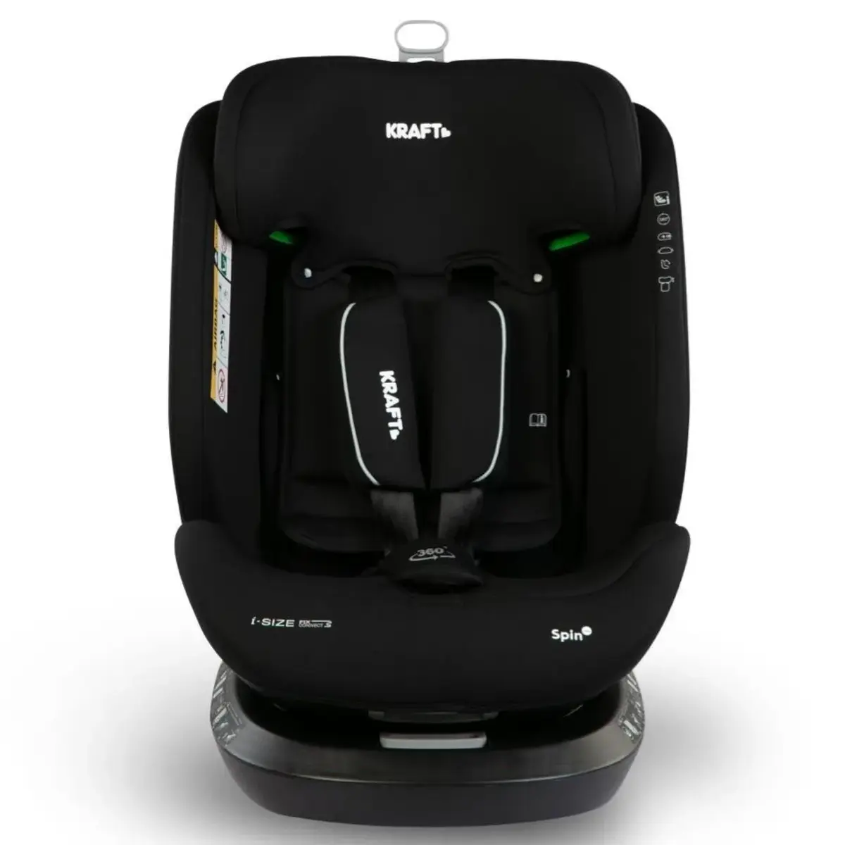 Kraft Spin I-Size Oto Koltuğu 0-36 Kg Black