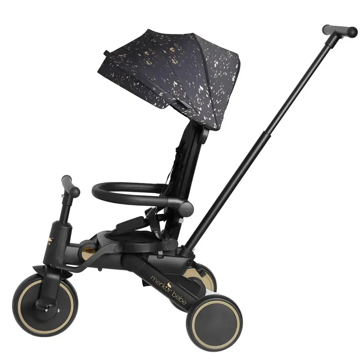 Merkür Bebe 9in1 Hawk Üç Tekerlekli Bebek ve Çocuk Bisikleti Premium Gold