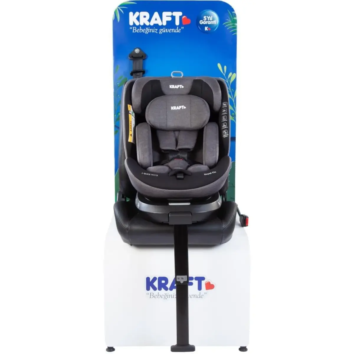 Kraft Royal Fix I-Size Oto Koltuğu 0-36 Kg Grey