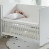 Pratik Sallanır Tekerlekli Anne Yanı Beşik 60X120 Beyaz