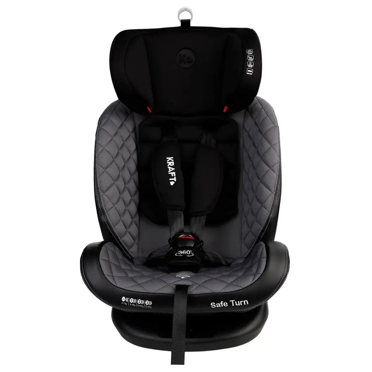 Kraft Safe Turn Oto Koltuğu 0-36 Kg Black Grey
