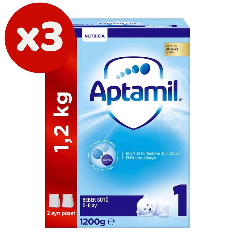 Aptamil 1 Devam Sütü 1200 Gr x3