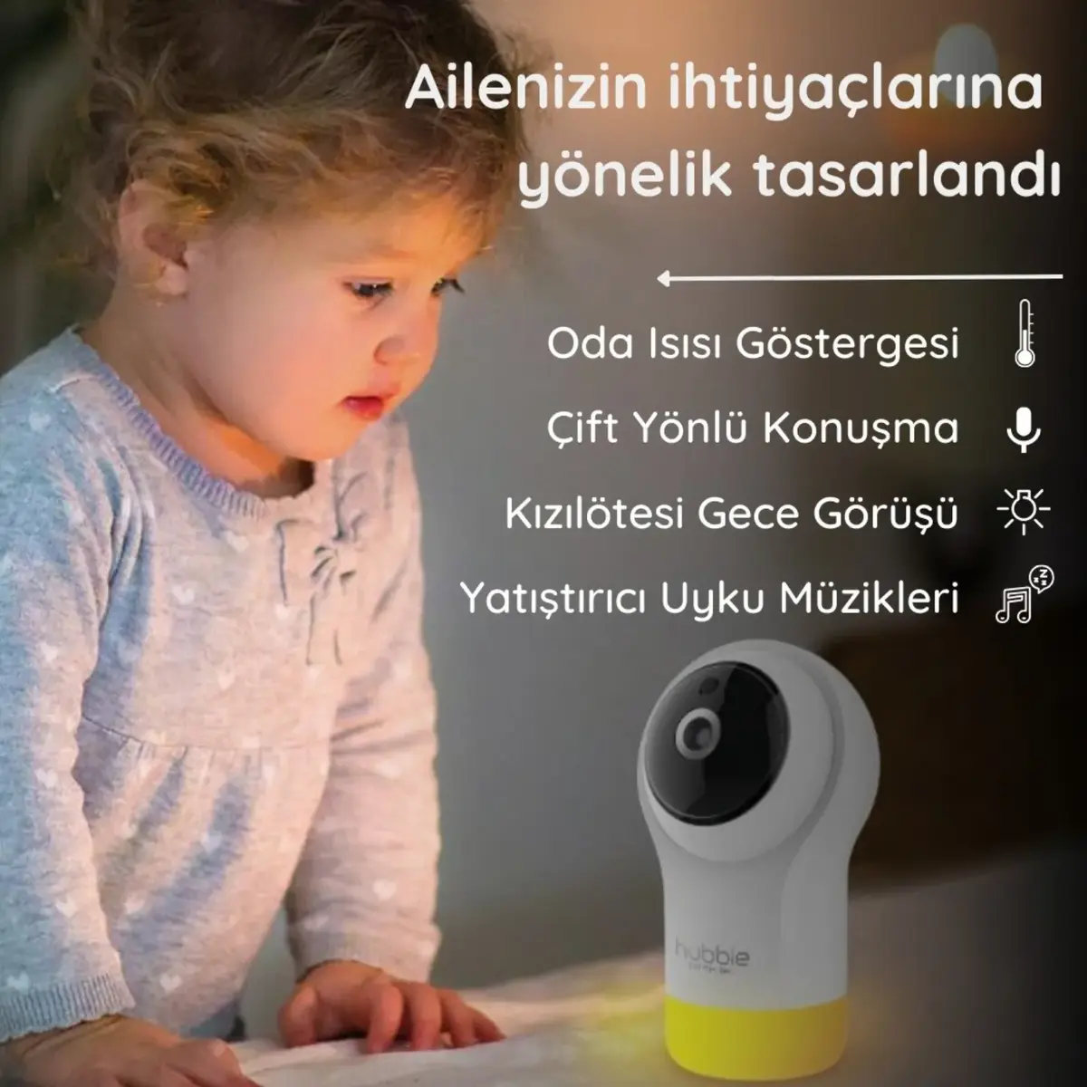 Hubble Nursery Pal Glow 5 inç Dijital Bebek Kamerası