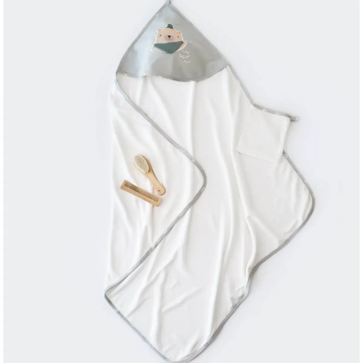 Bibaby Organik Havlu Hug Me Bear Yeşil