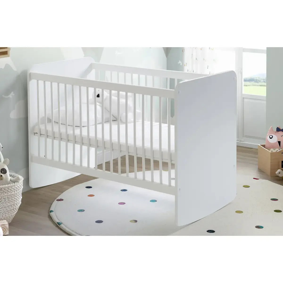 Pratik Sallanır Beşik 60x120 cm Beyaz