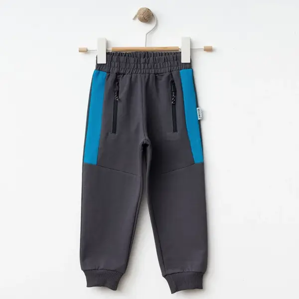 Winimo Çocuk Eşofman Altı Yan Parçalı Fermuarlı Füme