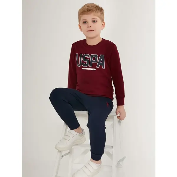 U.S. Polo Eşofman Takımı Kızıl Kahve
