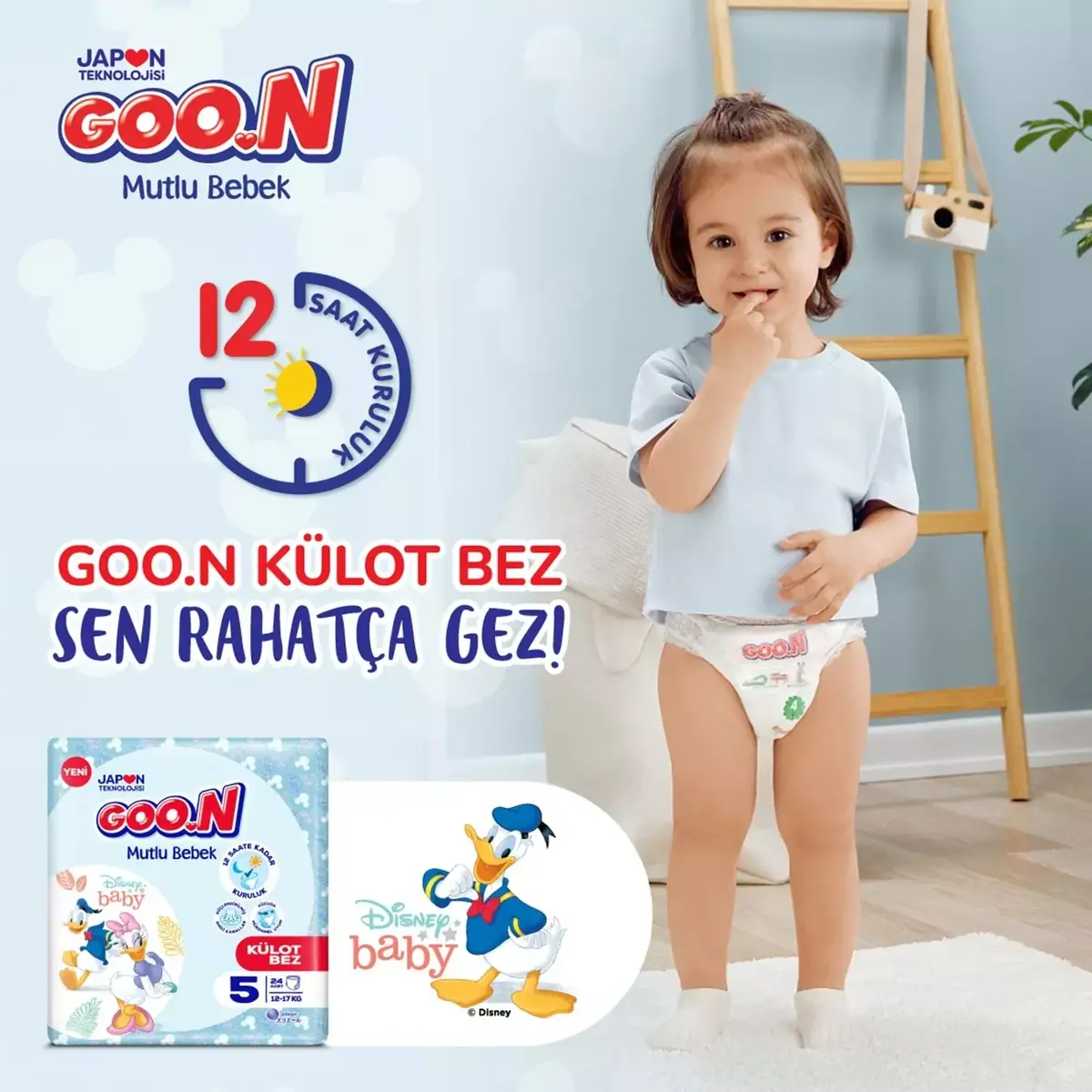 Goon Mutlu Bebek Külot Bebek Bezi 4 Beden 9-14 Kg 30lu Jumbo Paket