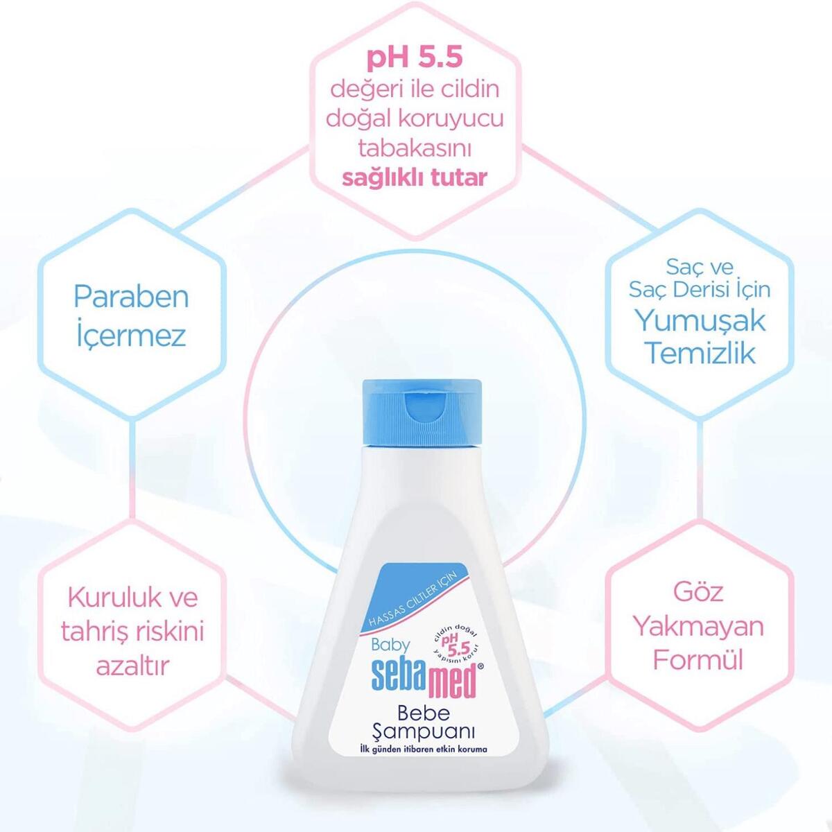 Sebamed Bebek Saç ve Vücut Şampuanı 150 ml x3