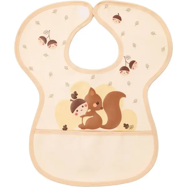 Sevi Bebe Cırtlı Muşamba Önlük Sincap