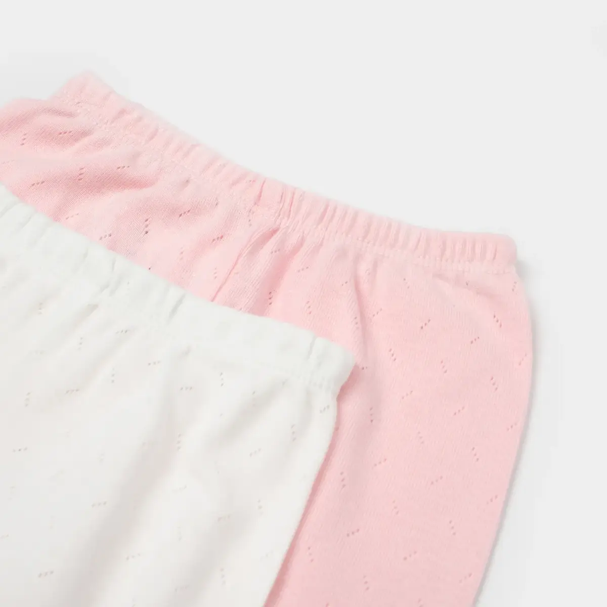Bibaby Pantolon Patikli 2li Jakarlı Pembe - Ekru