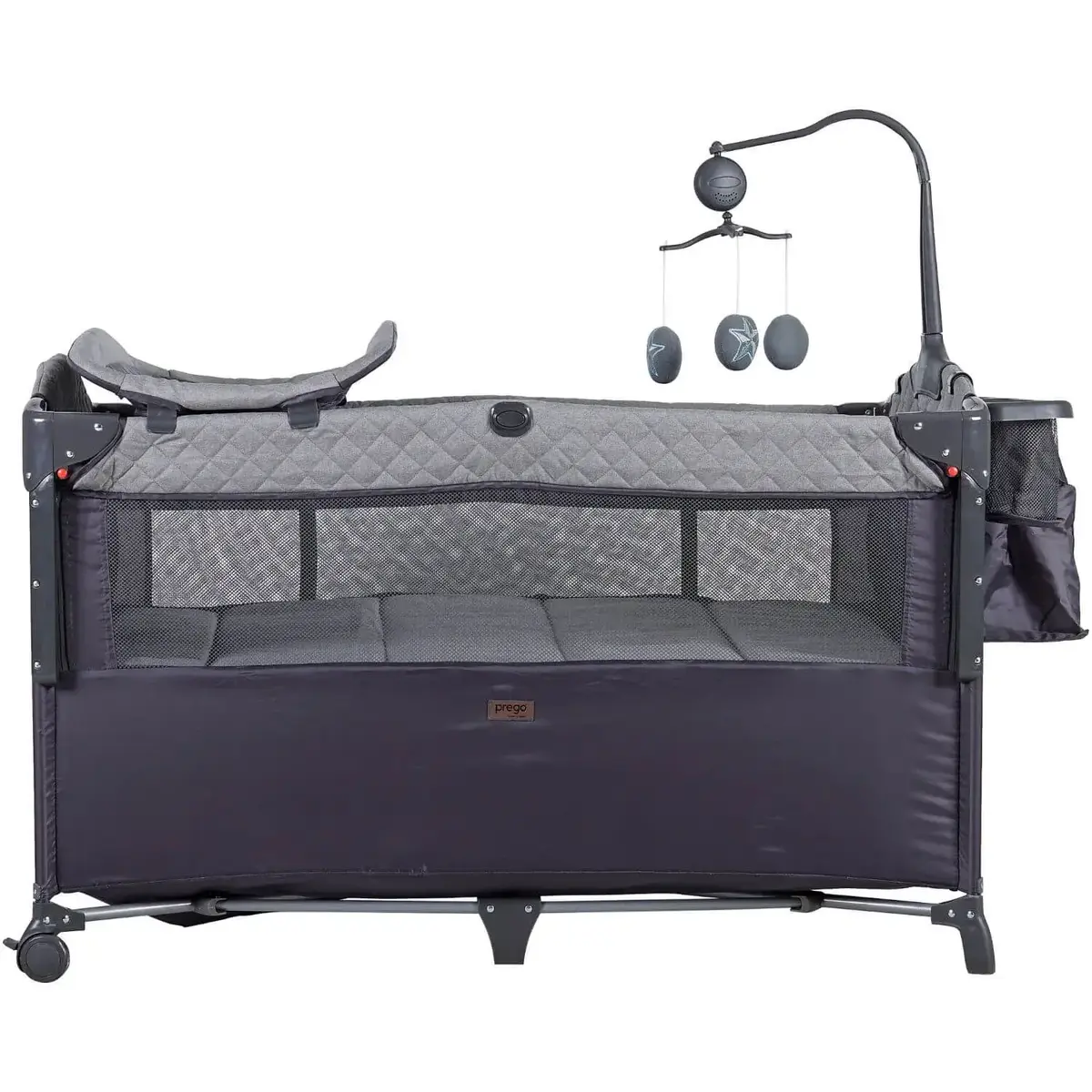 Prego 8044 Miami Plus Anne Yanı Oyun Parkı 70x120 cm Gri