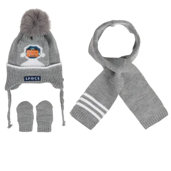 Kitti Eldiven Atkı Bere Takım 0-18 Ay Açık Gri Asortili