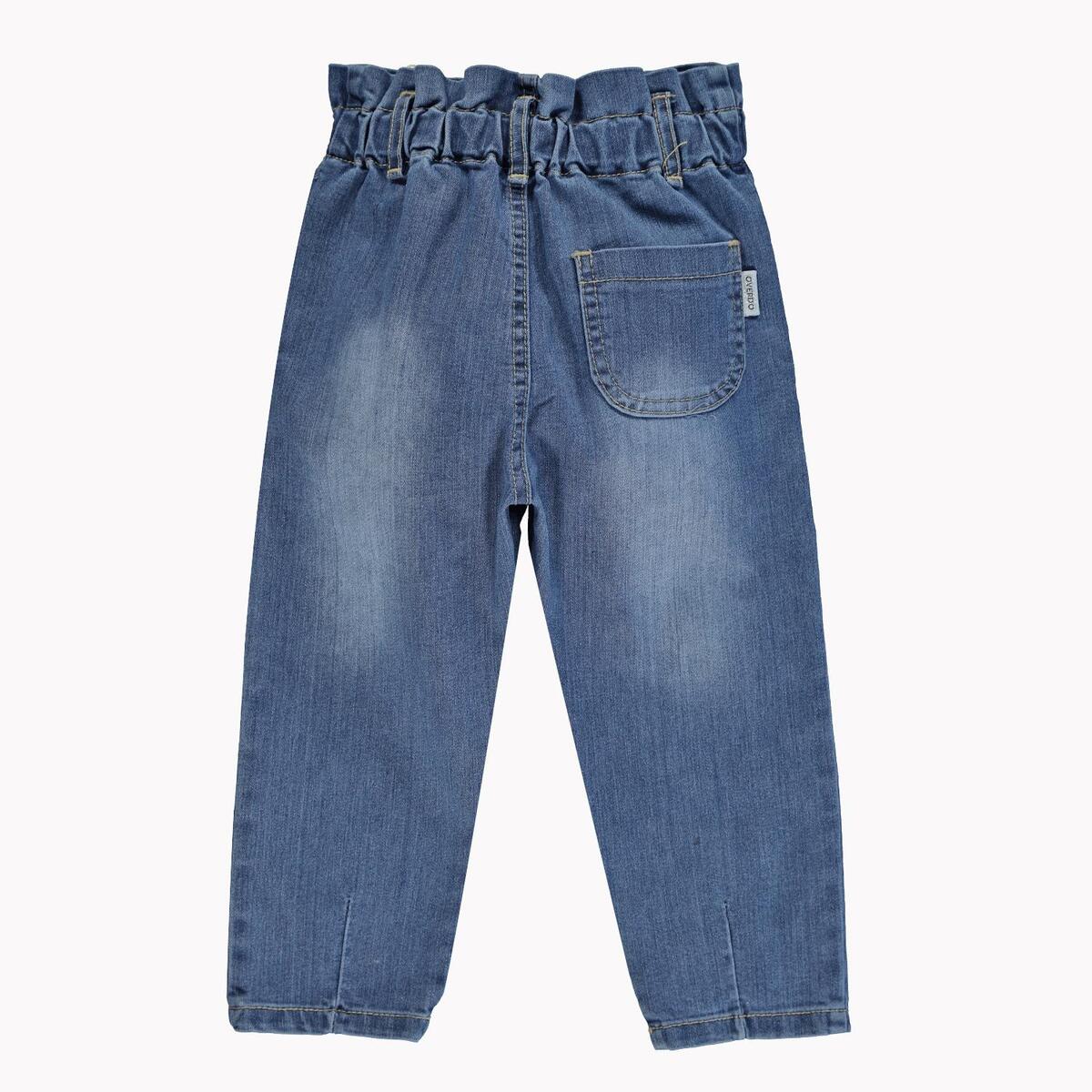 Overdo Pantolon Yüksek Belli Kot Mavi Denim