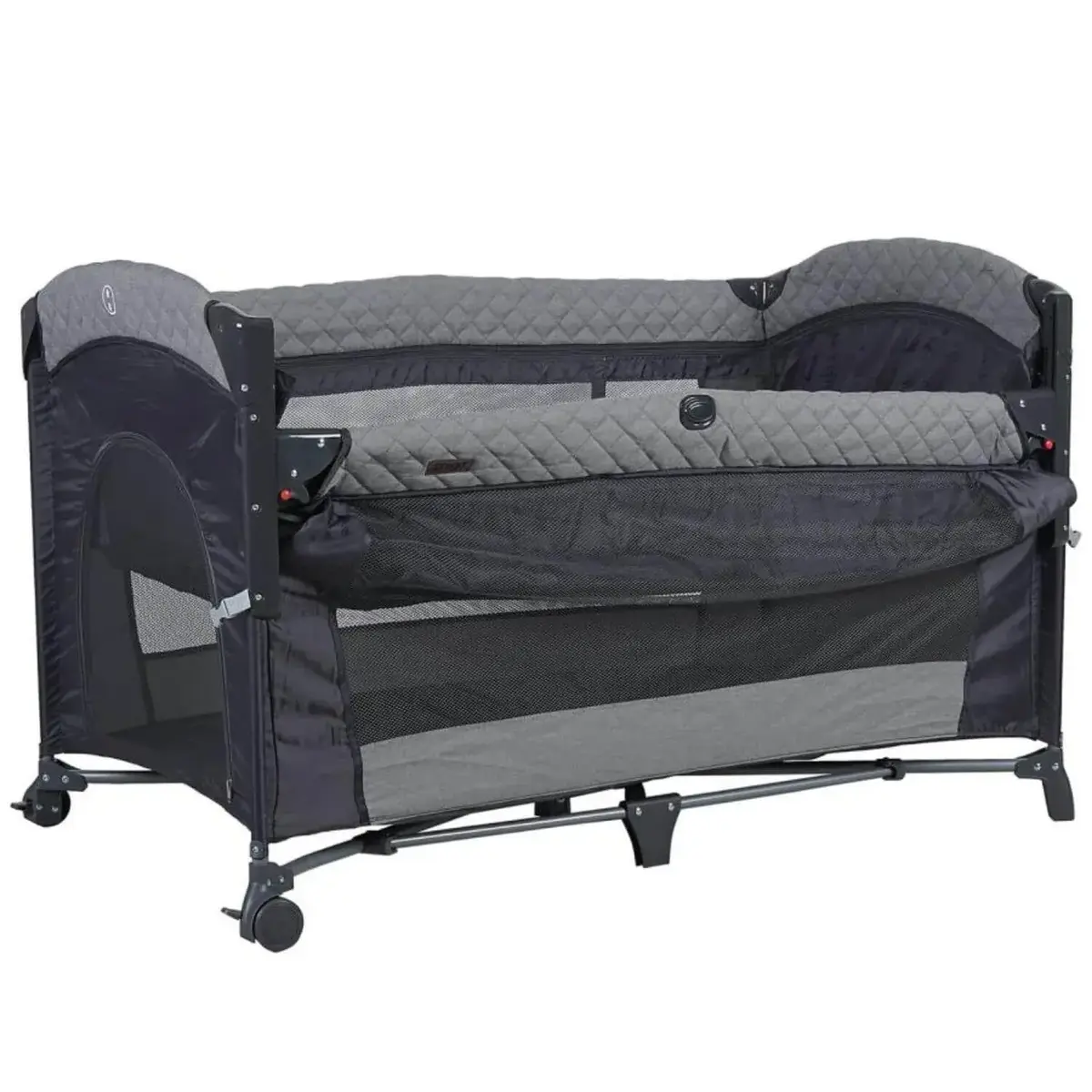 Prego 8040 Miami Premium Anne Yanı Oyun Parkı 70x120 cm Gri