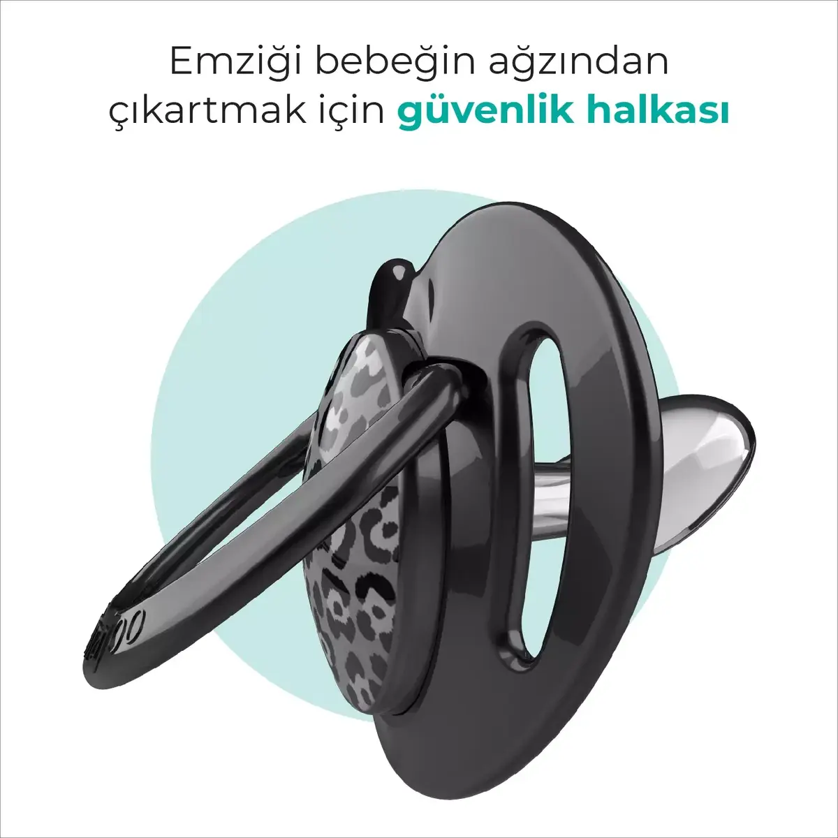 Mamajoo İkili Emzik & Sterilizasyon Saklama Kutusu 12+ Ay Antrasit Leopar