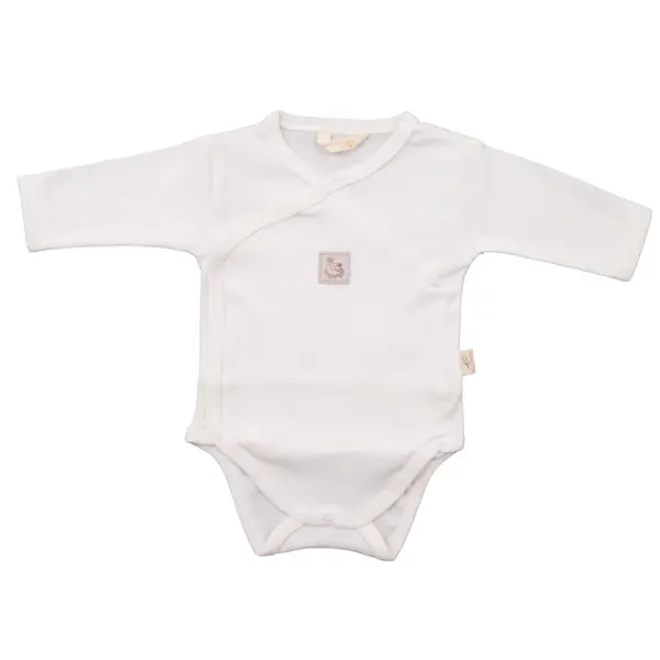 Mini Damla Body Uzun Kol Kruvaze Armalı Ekru