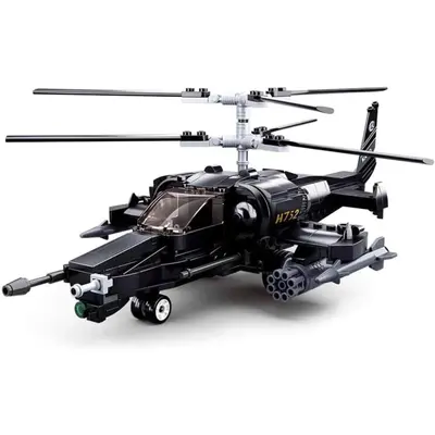 Sluban Model Bricks Siyah Köpekbalığı Helikopter 330 Parça