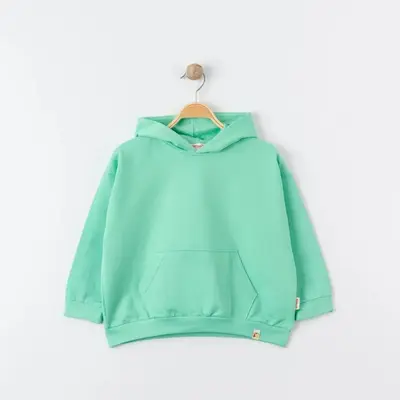 Tiffany Sweatshirt Kapüşonlu Oversize Theme Turkuaz