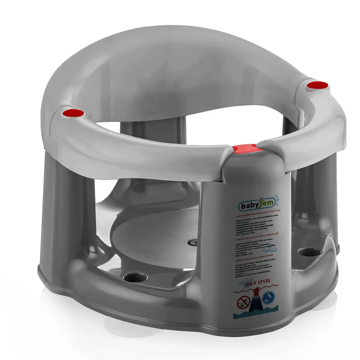 Babyjem Önden Açılır Bebek Banyo&Mama Oturağı Gri Babyjem Önden Açılır Bebek Banyo&Mama Oturağı Gri