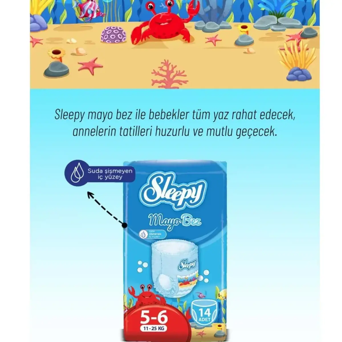 Sleepy Mayo Külot Bebek Bezi 6 Beden Large 11-25 kg 14lü