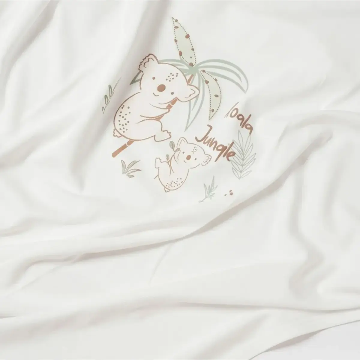 Bibaby Organik Zıbın Takımı 4lü Battaniyeli Koala Jungle Mint