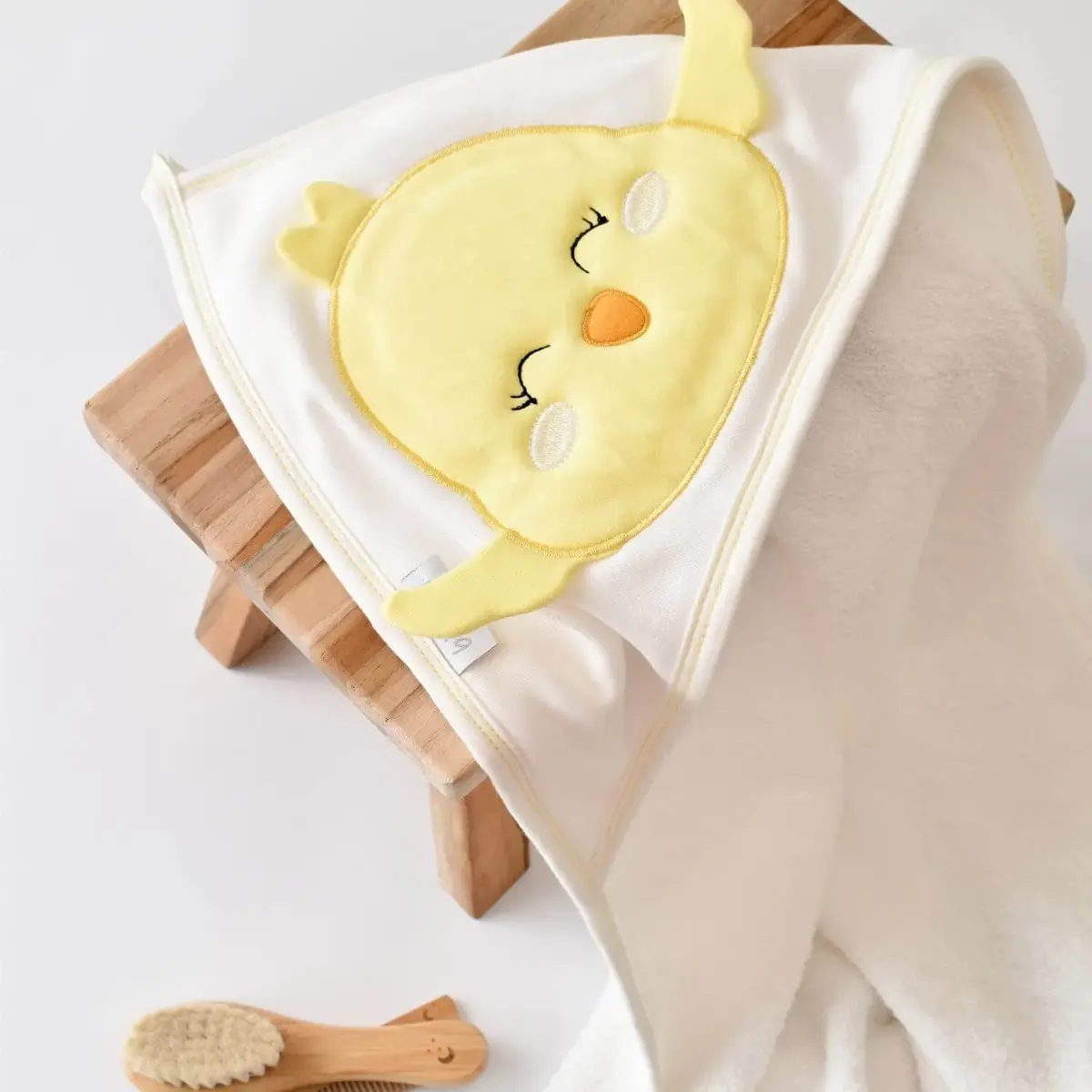 Bibaby Havlu Smiley Bird Ekru - Sarı