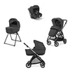 Inglesina Electa+ Bebek Arabası Darwin Recline 4'lü Sistem Upper Black