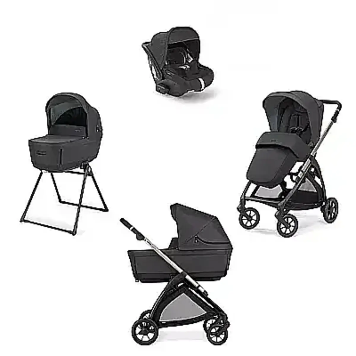 Inglesina Electa+ Bebek Arabası Darwin Recline 4'lü Sistem Upper Black