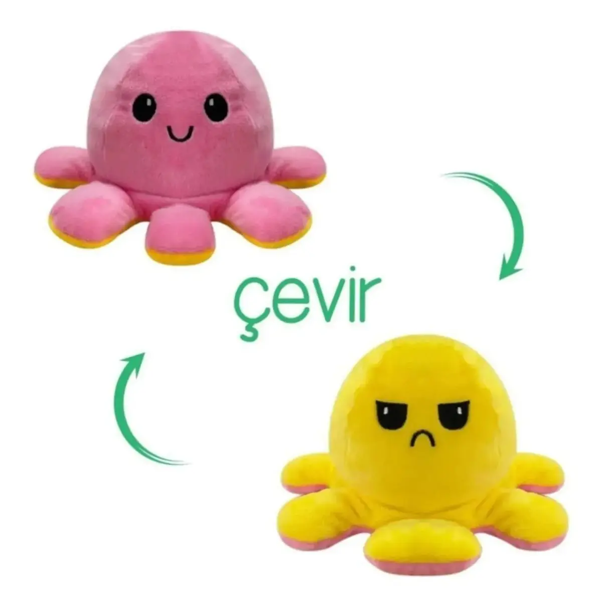 Selay Duygulu Ahtapot Yastık 17 Cm Pembe