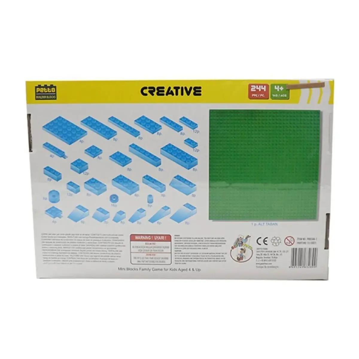Petto Builder Blocks 244 Parça+1 Taban