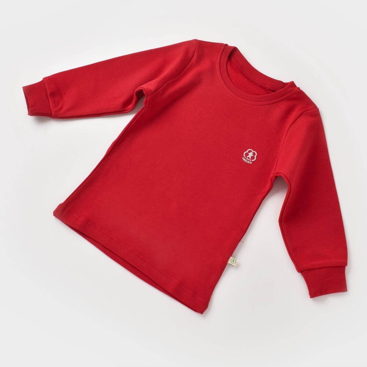 Bibaby Organik Sweatshirt A Little Basic Kırmızı
