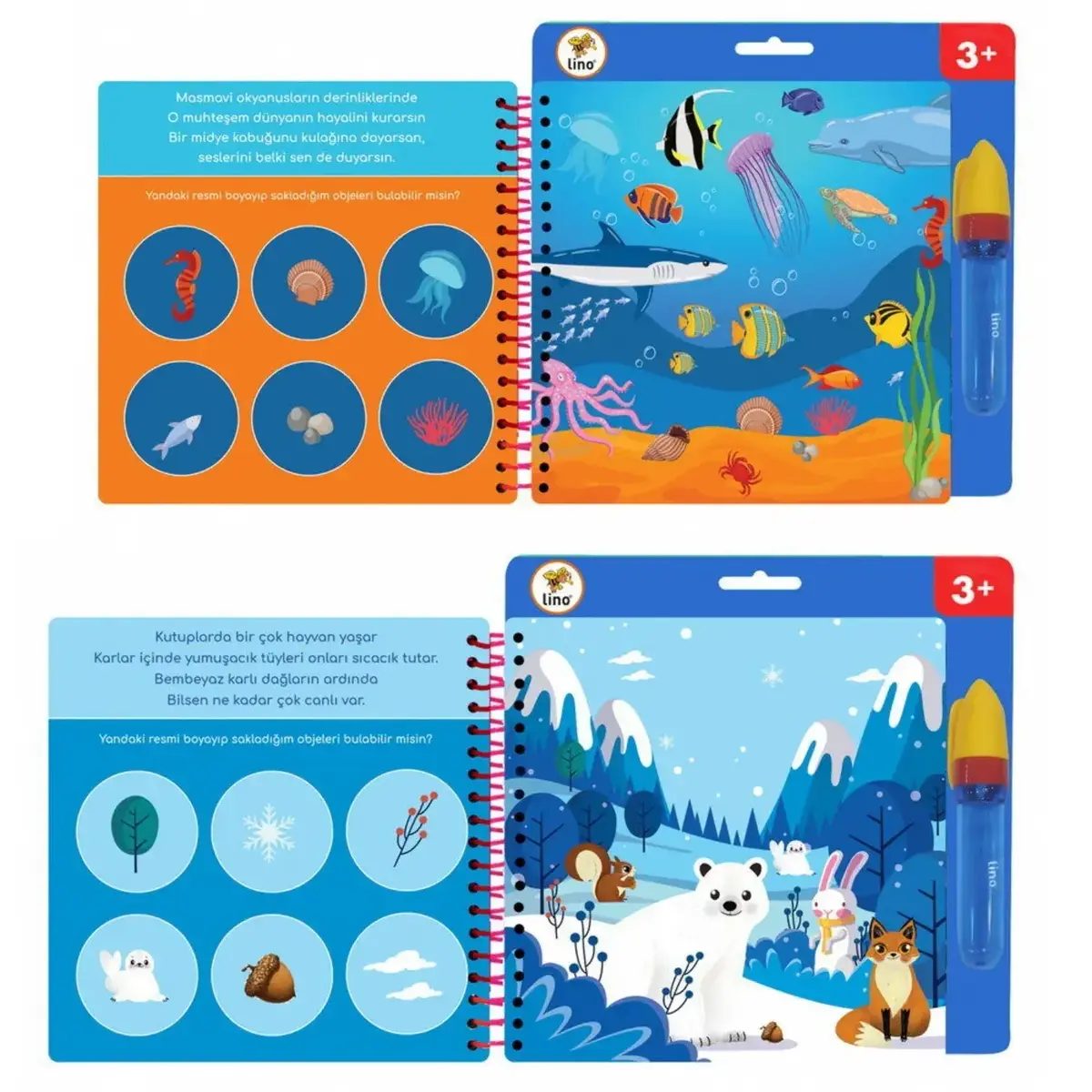 Lino Aqua Sihirli Boyama Kitabı Hayvanlar