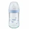 Nuk Silikon Emzikli Nature Sense Cam Biberon 240 ml Mavi