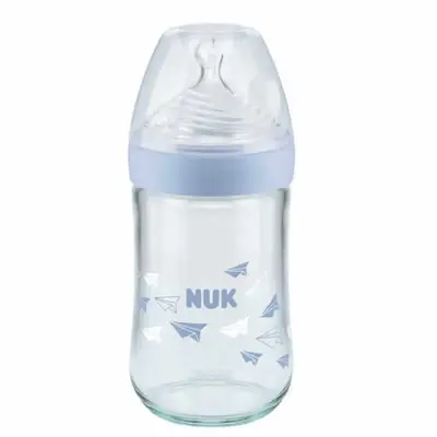 Nuk Silikon Emzikli Nature Sense Cam Biberon 240 ml Mavi