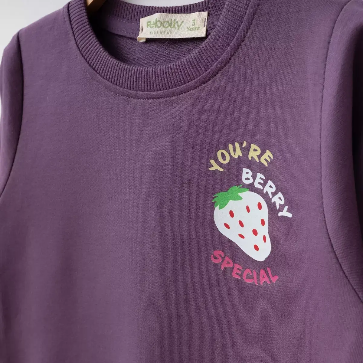 Bebolly 2li Takım You're Berry Baskılı Mor