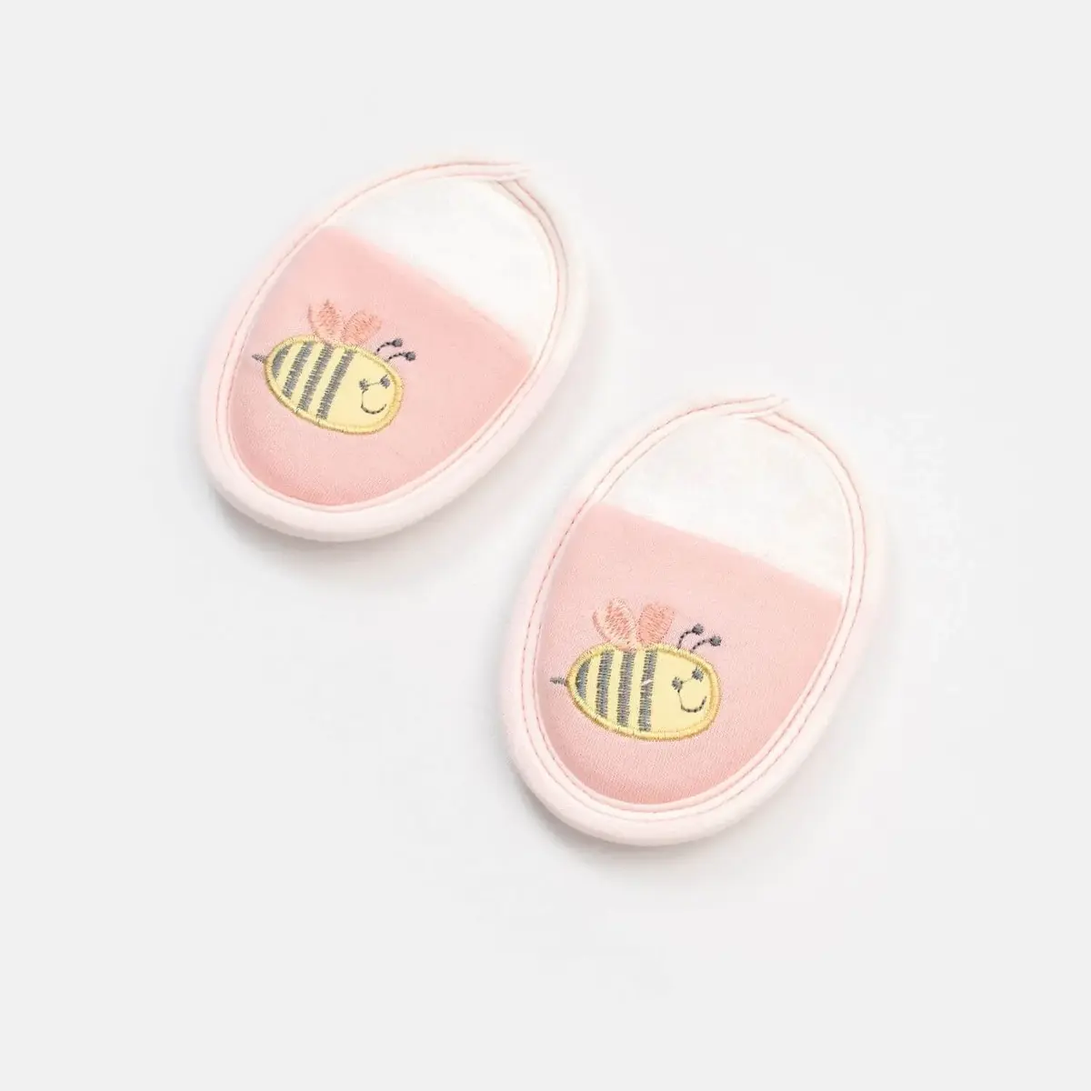 Bibaby Bornoz Terlik Takım Happy Bee Ekru - Pembe