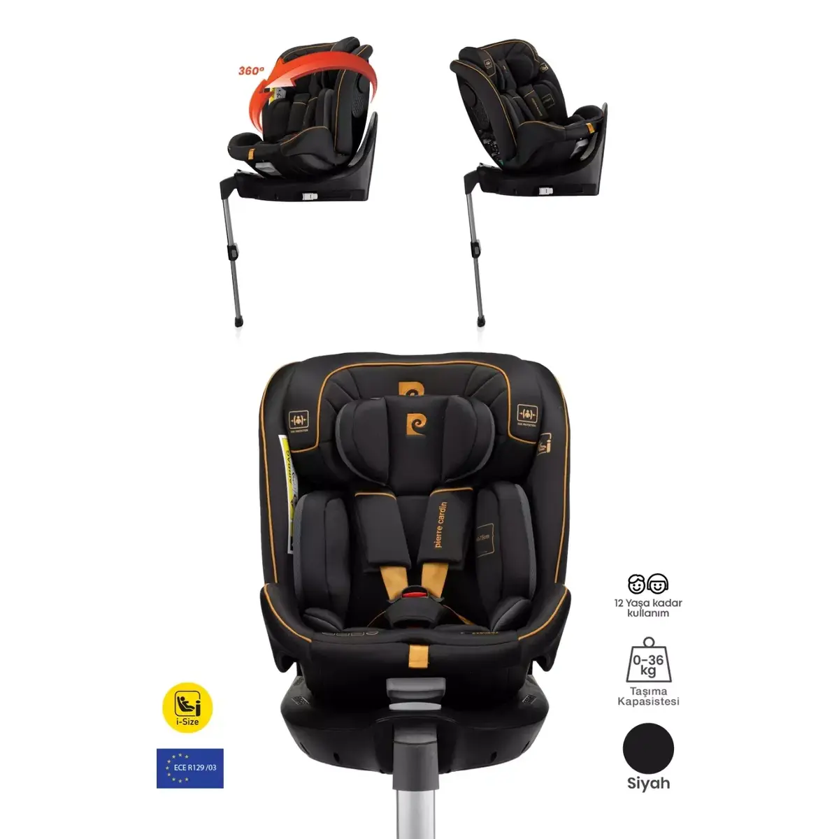 Pierre Cardin Everest Oto Koltuğu 0-36 Kg Black
