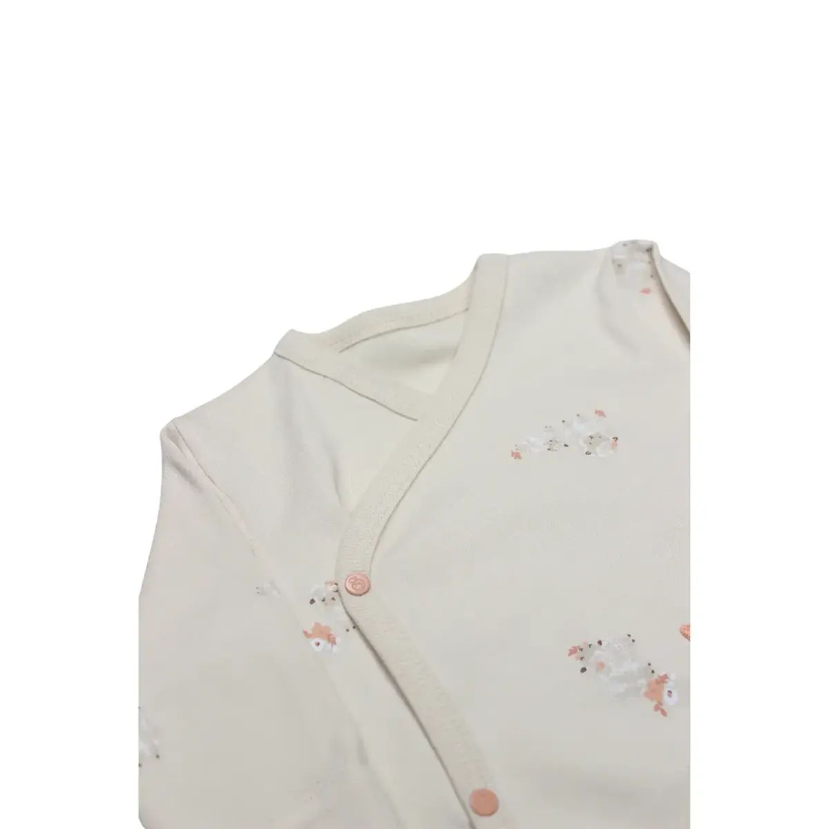 Bistyle Zıbın Takımı 3lü Fluffy And Lovely Bej - Somon - Ekru